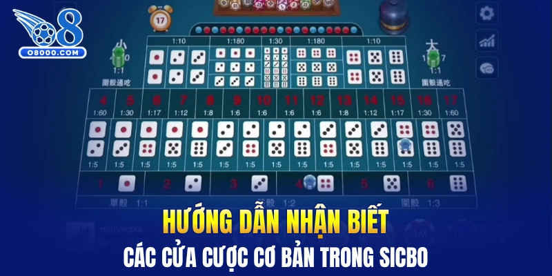 Hướng dẫn nhận biết các cửa cược cơ bản trong Sicbo